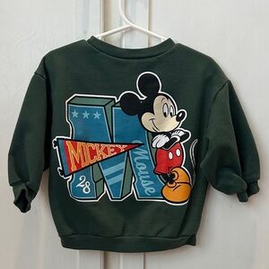 Disney Kids Dark Green Mickey Mouse crewneck sweatshirt